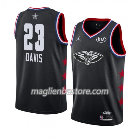 Maglia New Orleans Pelicans Anthony Davis 23 2019 All-Star Jordan Brand Nero Swingman - Uomo